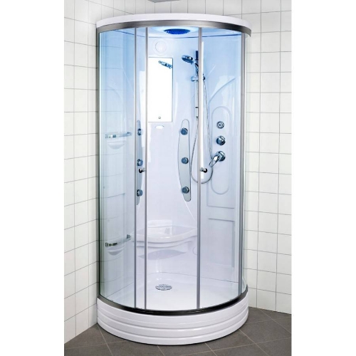 Picture of Massage shower cabin 92x92x217cm, chrome profile, transparent glass