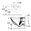 Изображение Подвесной унитаз с QR/SC крышкой Subway 3.0 Rimless, 370x560 мм, TwistFlush, SupraFix, белый