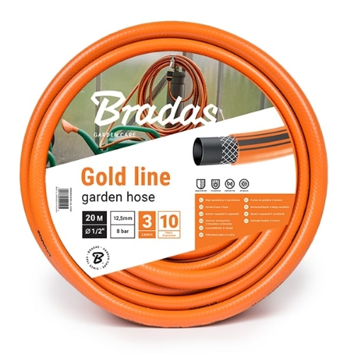 Изображение Шланг садовый GOLD LINE 1/2'-20m, оранжевый