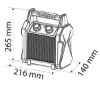 Picture of PTC ceramic electric heater, 2kW