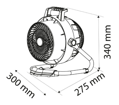 Picture of Heater and fan, 2 in 1, 2400W, manual type