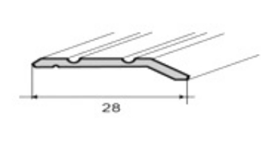 Picture of Leveling transition profile G84 FLAT GOLD 28/186CM