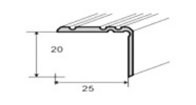 Изображение Профиль для ступенек G32 Silver 25X20/93cm