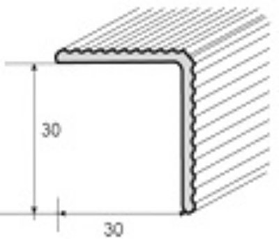 Изображение Профиль для ступенек G87 Silver 30X30mm/93cm