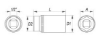 Picture of Hexagonal deep socket 8mm, 1/2', L76mm