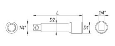 Изображение Удлинитель  1/4'', 50 mm