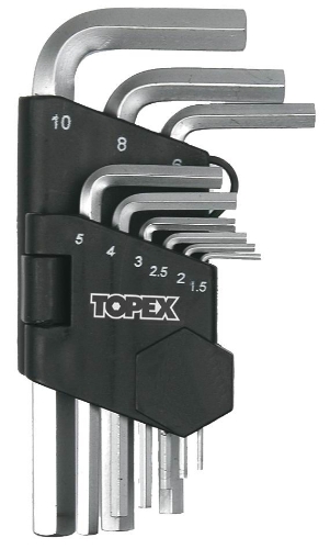 Picture of Hex key set 9 pcs., CrV