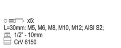 Picture of Spline bit set 6 pcs.