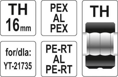 Attēls Ieliktnis presstangām, TH-16 mm