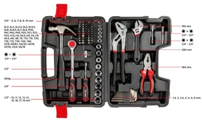 Picture of Tool set 1/4", 1/2" 81 pcs.