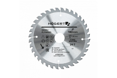 Picture of Circular saw blade D190x30mm,24t