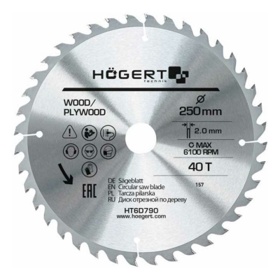 Picture of Circular saw blade D250x30mm,40t