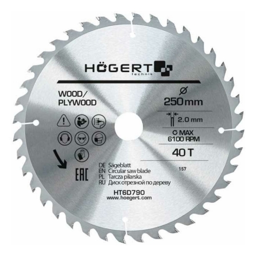 Picture of Circular saw blade D250x30mm,40t