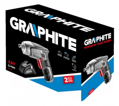 Изображение Аккумуляторная отвертка GRAPHITE, Li-Ion 3.6В, 1.3 А