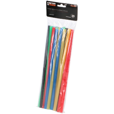 Picture of Glue gun sticks D-7.5x200 mm, 20pcs, multicolor