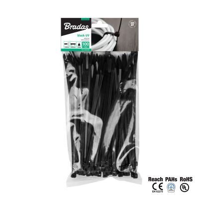 Picture of Cable tie 7.6x200mm,100pc.,UVBlack