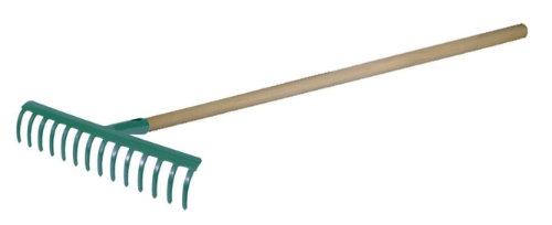 Picture of Metal rake, 16 teeth, with handle 1.4 m