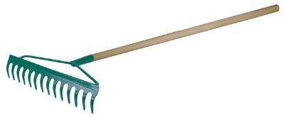 Picture of Metal rake, 14 teeth, with handle 1.4 m