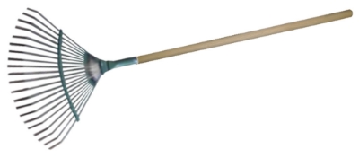 Picture of Metal leaf rake, 22 teeth, handle D24mm