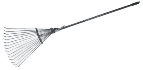 Picture of Metal leaf rake, with metal handle