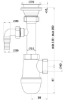 Изображение Сифон со сливом и отводом для стиральной машины