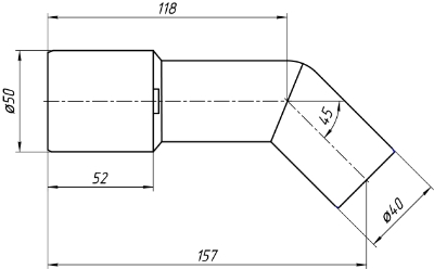 Изображение Переходник для сифона 45gr  40-50mm