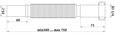 Изображение Гофра 11/4x32 mm