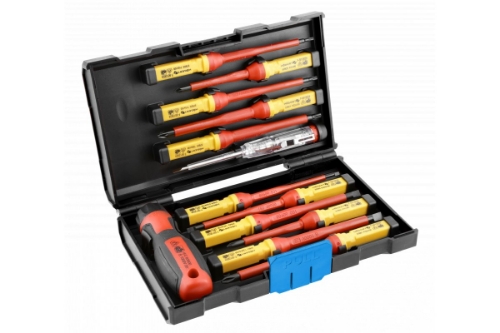 Picture of 13- piece insulated screwdriver set, 1000 V, S2 steel