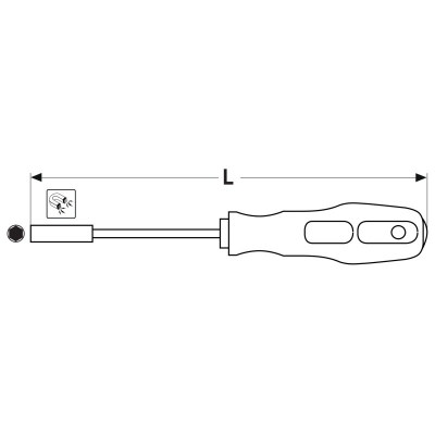 Attēls Magnēta uzgaļu turētājs 210 mm 1/4'