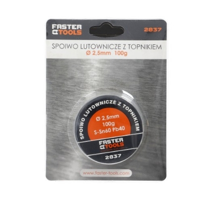 Изображение Олово с канифолью 60% Sn, 40% Pb, 2.5 mm, 100g