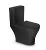 Picture of WC VENTO Harstad Rimless with Soft Close seat Duroplast Soft Close black matt, horisonatal outlet, bottom inlet, 3/6