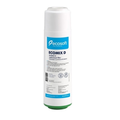 Picture of Ecosoft cartridge with ion exchange resin ECOMIXD 10″