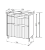 Picture of Sink cabinet Florence with washbasin Kante 60 cashmere matt