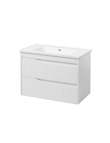 Picture of Bathtub cabinet  Florence with washbasin 60 white matt