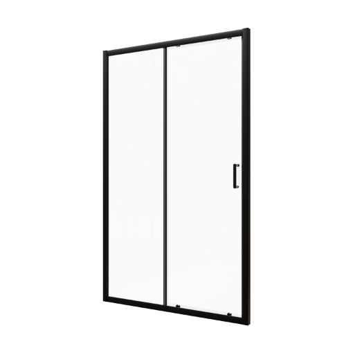 Picture of Shower door VENTO Asti 120X195 cm, clear Easy Clean glass 6mm,  black profile