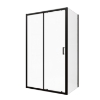 Picture of Shower door VENTO Asti 120X195 cm, clear Easy Clean glass 6mm,  black profile