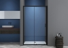 Picture of Shower door VENTO Asti 120X195 cm, clear Easy Clean glass 6mm,  black profile
