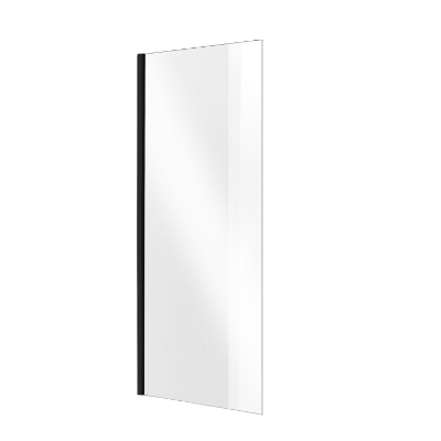 Picture of Shower side wall VENTO Asti 80X195 cm, clear Easy Clean glass 6mm,  black profile
