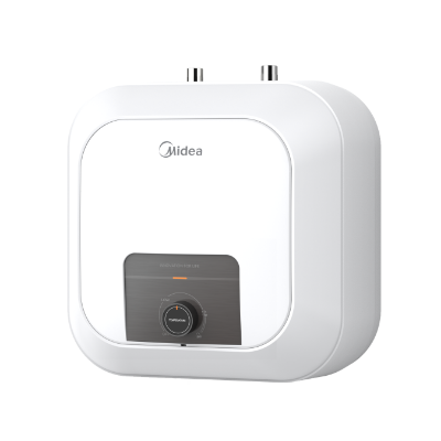 Attēls Ūdens sildītājs Midea Lume Xpress 10L zem izlietnes