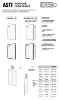 Picture of Shower door VENTO Asti 120X195 cm, clear Easy Clean glass 6mm,  black profile