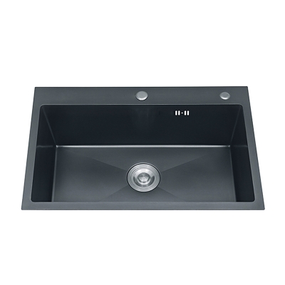 Picture of Stainless steel sink VENTO 50X44X22 graphite color topmount