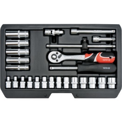 Picture of Socket set 25 pcs., 1/4'