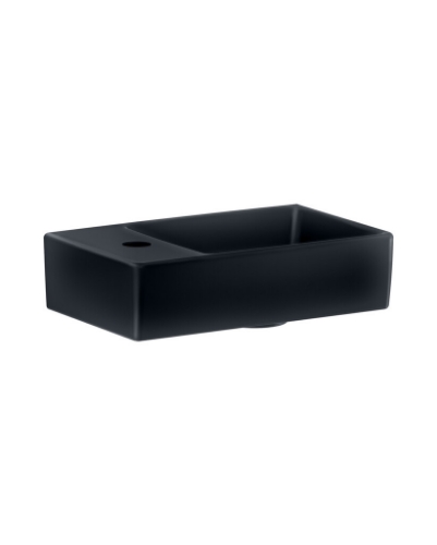 Изображение Izlietne Gustavsberg Artic Small 4369, 36x22 cm, keramiskā, labā puse, melna