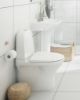 Picture of WC Gustavsberg Estetic 8300, universal outlet, Hygienic Flush, 2/4 l, with SC/QR seat cover, glue mounted, C+ coating, white