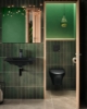 Picture of WC Gustavsberg Estetic 8330 Rimless, wall-mounted, with SC/QR seat cover, C+ coating, black