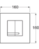 Picture of Flush button for installation system Gustavsberg Triomont XS, 160x160 mm, chrome