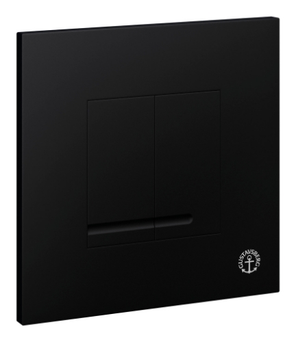 Изображение Skalošanas taustiņš Gustavsberg Triomont XS, 160x160 mm, melns