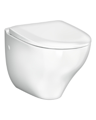 Attēls Tualetes pods Gustavsberg New Nautic 1530, stiprināms pie sienas, Hygienic Flush, ar SC/QR vāku, balts