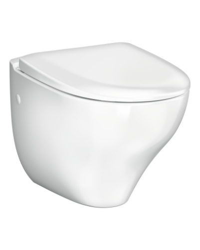 Изображение Tualetes pods Gustavsberg New Nautic 1530, stiprināms pie sienas, Hygienic Flush, ar SC/QR vāku, balts