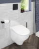 Изображение Tualetes pods Gustavsberg New Nautic 1530, stiprināms pie sienas, Hygienic Flush, ar SC/QR vāku, balts